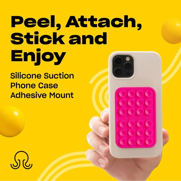 Classic - Silicone Suction Phone Case Adhesive Mount - Hands-Free, Strong Grip H - Picture 2 of 10